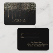 Elegant, moderne Gold-schijven, Confetti Kortingskaartje (Voorkant / Achterkant)