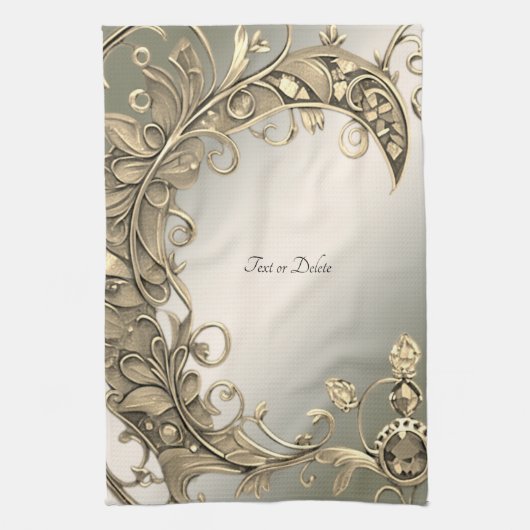 Élégant Moderne Gold Serviettes de cuisine décorat (Vertical)