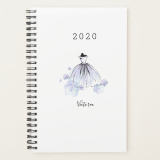 Elegant moderne grafische blauwe Waterverf Planner