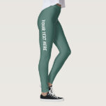 Élégant moderne Green Name Leggings Ajouter un tex<br><div class="desc">Personnalisé Ajouter Votre Nom De Texte Image Logo Modèle Élégant Moderne Légendes Vertes.</div>