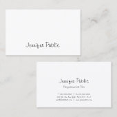 Elegant moderne handgeschreven Script Cool Simple Visitekaartje (Voorkant / Achterkant)