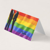 Elégant moderne Hommes gais Mariage Rainbow Place (Front)