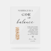 Elégant moderne Jenga Guest Book Mariage (Recto)