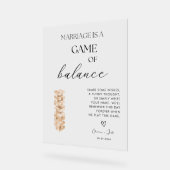 Elégant moderne Jenga Guest Book Mariage (Angle)