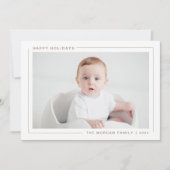 Élégant moderne Joyeux Carte photo de vacances (Devant)