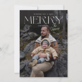 Elégant moderne Joyeux Noël photo Carte de vacance (Devant)
