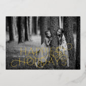 Elégant Moderne Joyeux Vacances 2 photo (Recto)