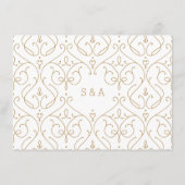 Elegant moderne klassieke trouwaccommodatie informatiekaartje (Achterkant)