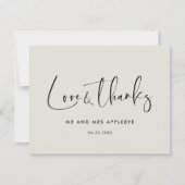 Élégant & moderne Light sage mariage Amour & merci (Devant)