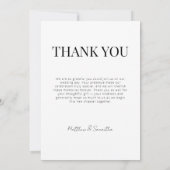 Elégant Moderne M. et Mme Mariage Merci (Dos)
