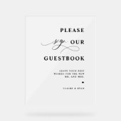 Élégant moderne, Mariage livre d'or givré (Recto)