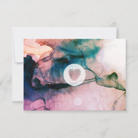 *~* Elégant moderne Mariage RSVP (Dos)