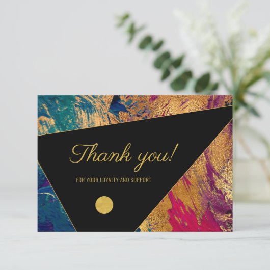 Elégant moderne merci entreprise note client (Debout devant)