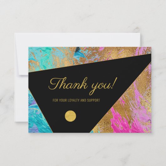 Elégant moderne merci entreprise note client (Devant)