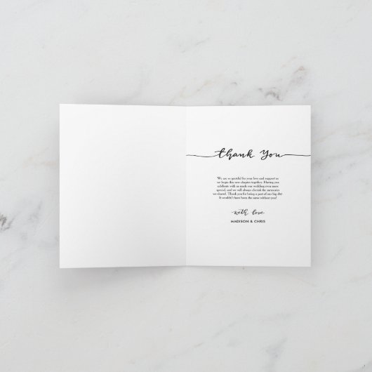 Élégant Moderne Merci Script Photo de Mariage (Intérieur)