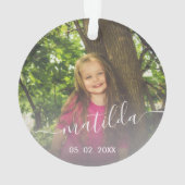 Elégant, moderne, mignon nom de fille et photo (dos)