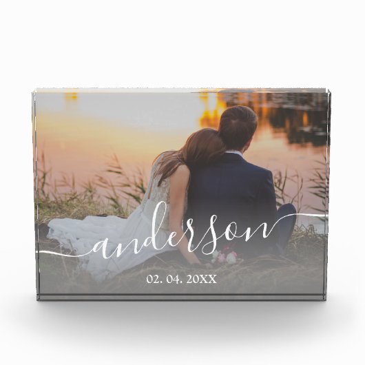 Elegant moderne, minimale aangepaste familiefoto fotoblokken (Voorkant)