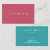 Elegant Moderne Minimalistische Sjabloon Trend Col Visitekaartje (Voorkant / Achterkant)