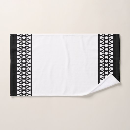 Elégant moderne noir & blanc (Serviette à main)