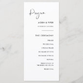 Élégant & moderne Noir et Blanc programme de maria (Devant)