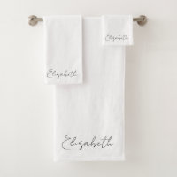 Élégant moderne Nom manuscrit Modèle Blanc