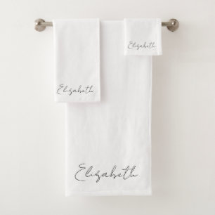 Élégant moderne Nom manuscrit Modèle Blanc