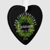 Élégant Moderne Notre Premier Noël Engagé (devant)