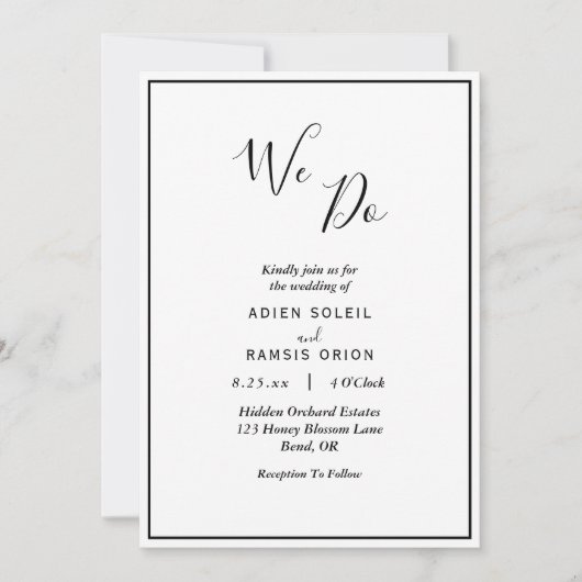 Elégant Moderne Nous Faisons Faire-part de mariage (Devant)