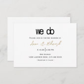 Elégant moderne nous faisons Faire-part de mariage (Devant / Derrière)