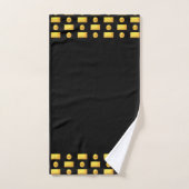 Élégant Moderne Or et Noir (Serviette à main)