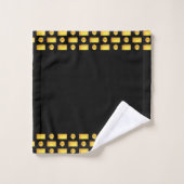 Élégant Moderne Or et Noir (Gant de toilette)