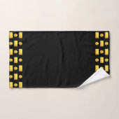 Élégant Moderne Or et Noir (Serviette à main)