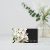 Elégant moderne Orchidées Blanches Cartes de visit (Debout devant)