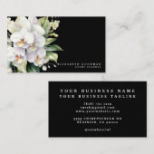 Elégant moderne Orchidées Blanches Cartes de visit (Devant / Derrière)