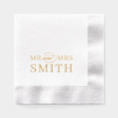 Elégant Moderne Personnalisé Mme et Mme Monogram (Recto)