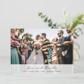 Elégant moderne Photo Love et Merci Mariage (Debout devant)