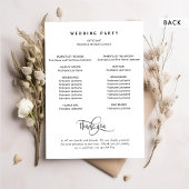 Élégant, Moderne, Programme de Mariage à l'Écritur