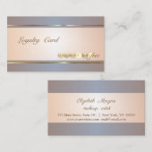 Élégant moderne, rayé, Carte de fidélité pointillé (Devant / Derrière)