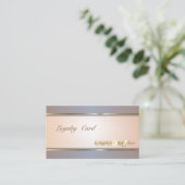 Élégant moderne, rayé, Carte de fidélité pointillé (Debout devant)