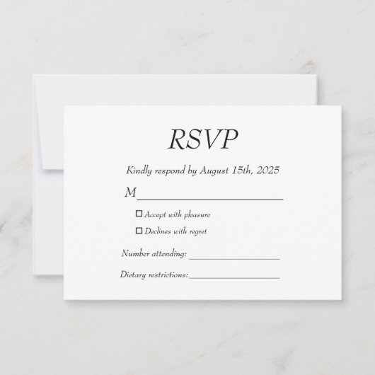 Élégant moderne réponse à la demande Noir et blanc (Devant)