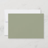 Elégant & moderne Sage mariage vert RSVP (Dos)
