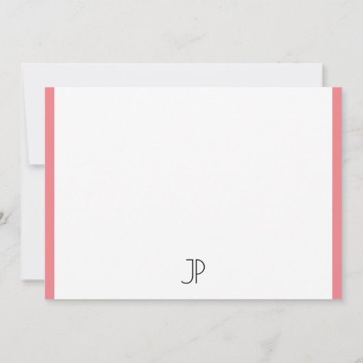 Élégant moderne simple Modèle Monogramme initial (Dos)