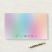 Elegant moderne Sjabloon voor aangepaste regenboog Post-it® Notes (Op bureau)