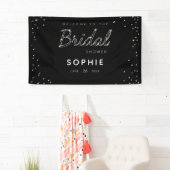Elegant Moderne Sparkle Glitter Vrijgezellenfeest  Spandoek (Insitu)