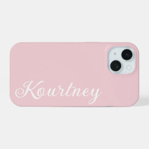 ÉLÉGANT MODERNE STYLE NOM PERSONNALISÉ ROSE PÂLE