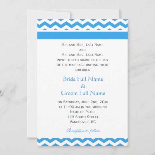 Élégant, moderne, tendance invitation de mariage b (Devant)
