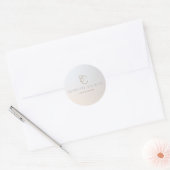 Elegant Moderne Twee Initialen Monogram Profession Ronde Sticker (Envelop)