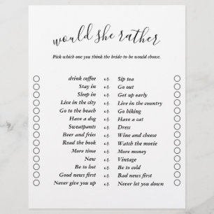 Elegant Moderne Twee Sided Bingo Vrijgezellenfeest