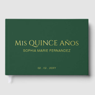 Elégant Moderne Vert Or Quinceañera
