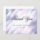 Élégant moderne violet blanc Carte de remerciement (Devant / Derrière)